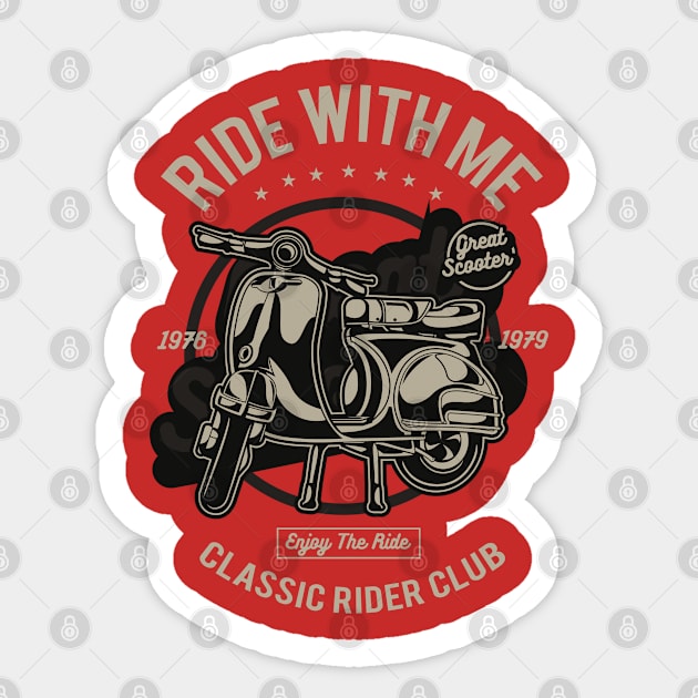 Ride with me Sticker by PaunLiviu